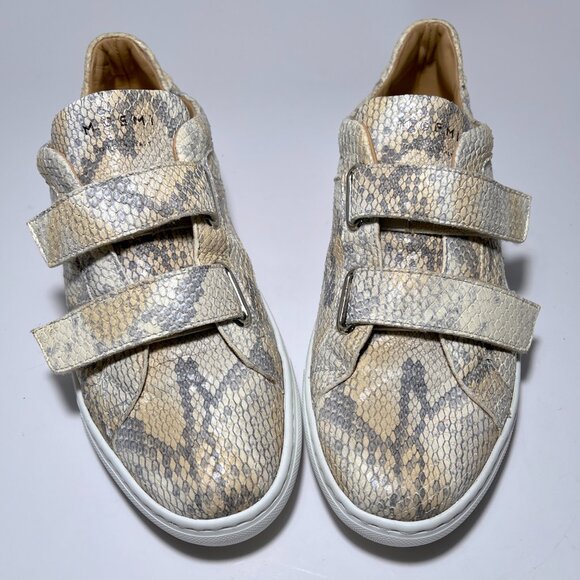 M. Gemi The Giovanna Python Leather Velcro Sneakers - Picture 4 of 15